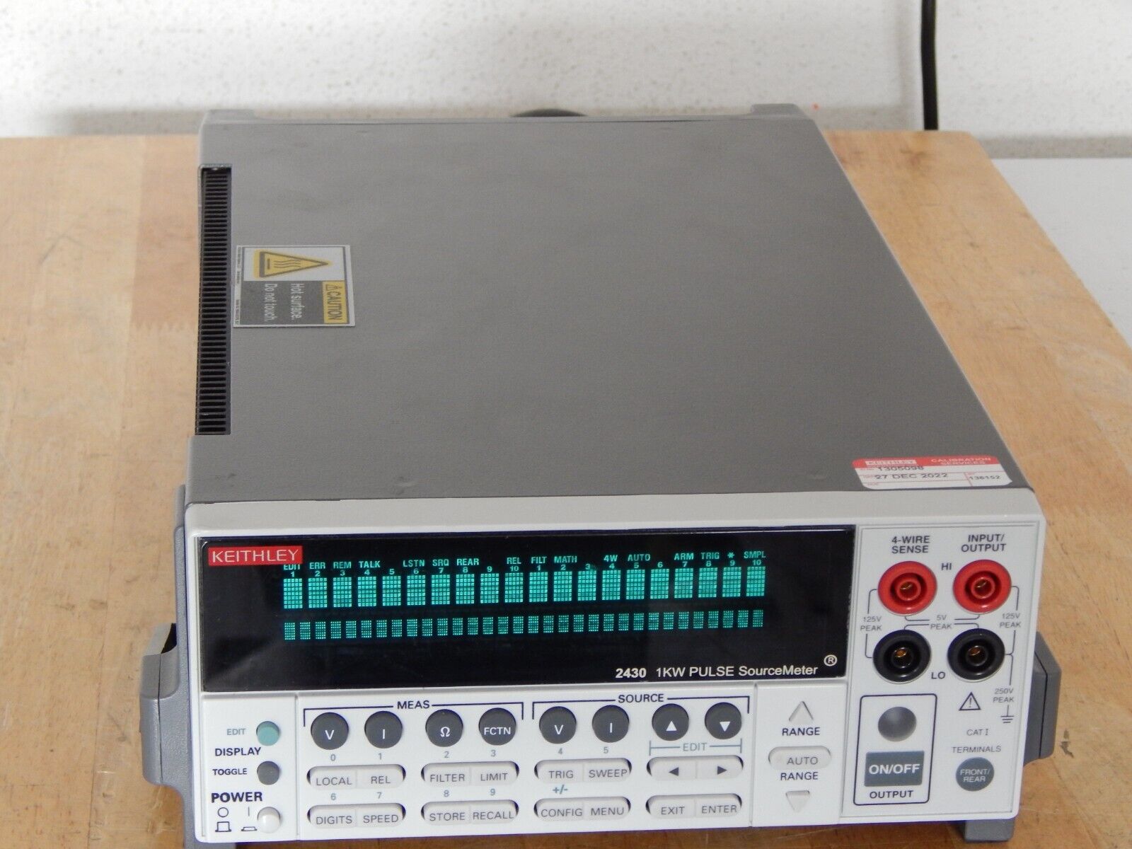 Keithley 2430 1kW Pulse Mode SourceMeter to 100V & 10A, REV C34, OEM NIST Cal Keithley 2430 1kW Pulse Mode SourceMeter to 100V & 10A, REV C34, OEM NIST Cal